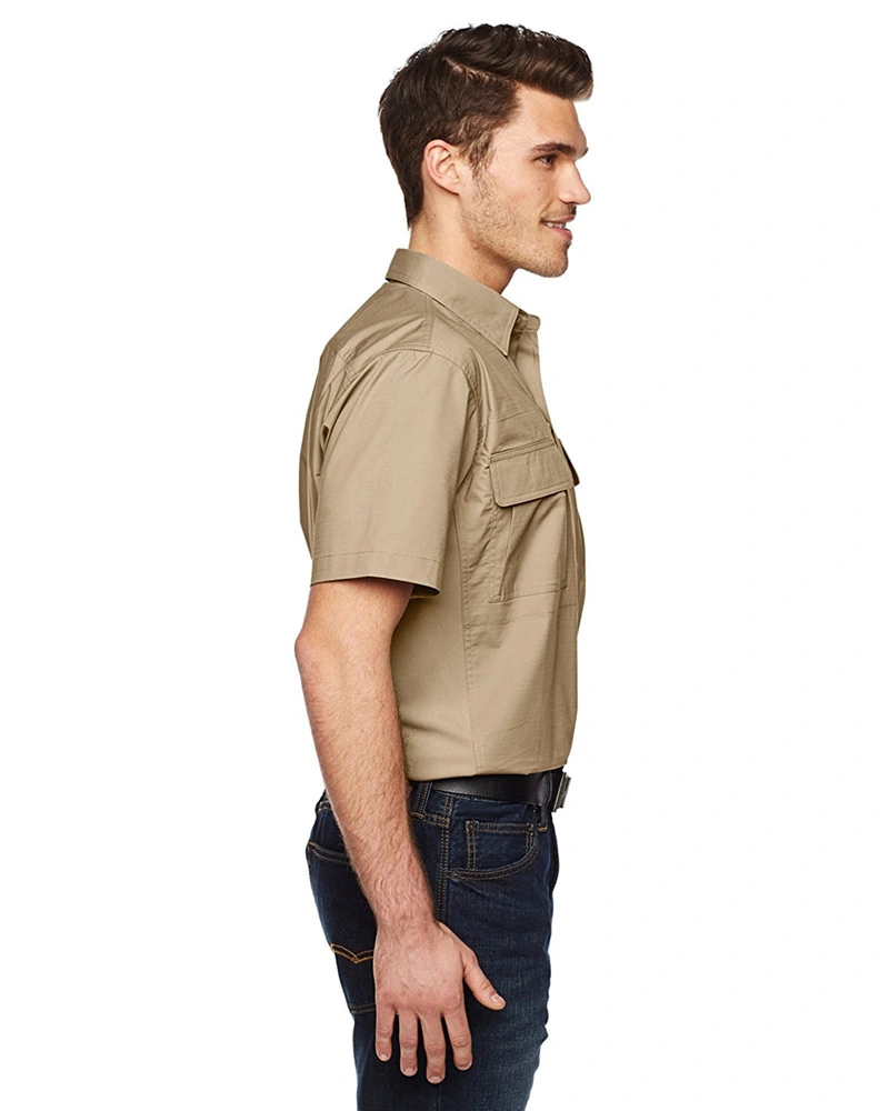 Les fabricants OEM le travail des hommes d'uniformes de travail Tissu respirant chiffon Vêtements de travail avec manches courtes de charpentier