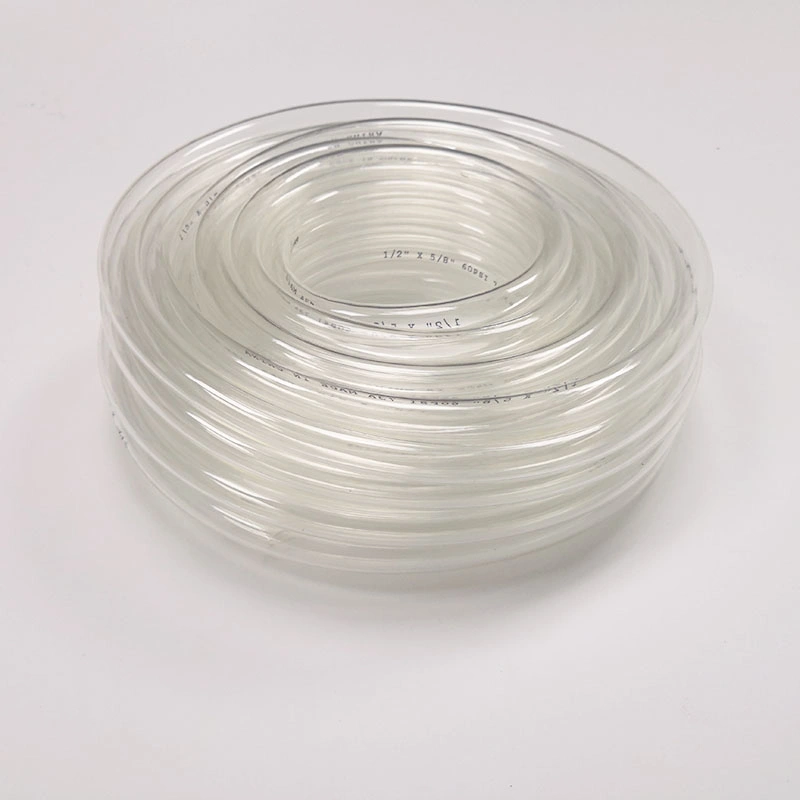 De plástico transparente de gran diámetro del tubo flexible de tubos de nivel de agua de tamaños de tubos de 1/8 a 2 pulg.