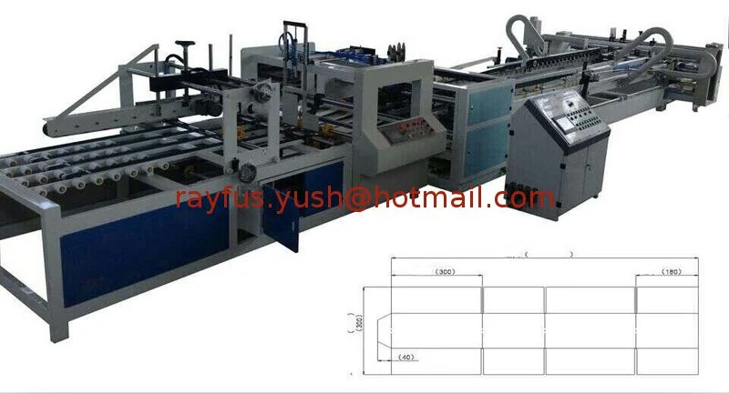 ماكينة التغرية التلقائية الطي لصناعة علب الكرتون المضلعة