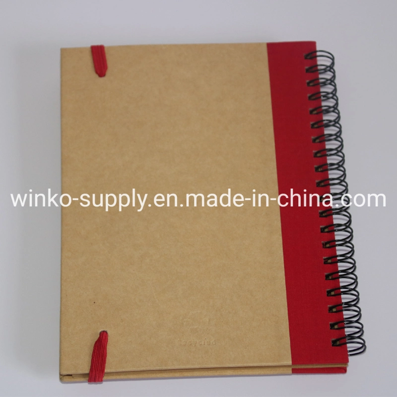 Customized Logo Recycled Paper Notebook with Paper Pen