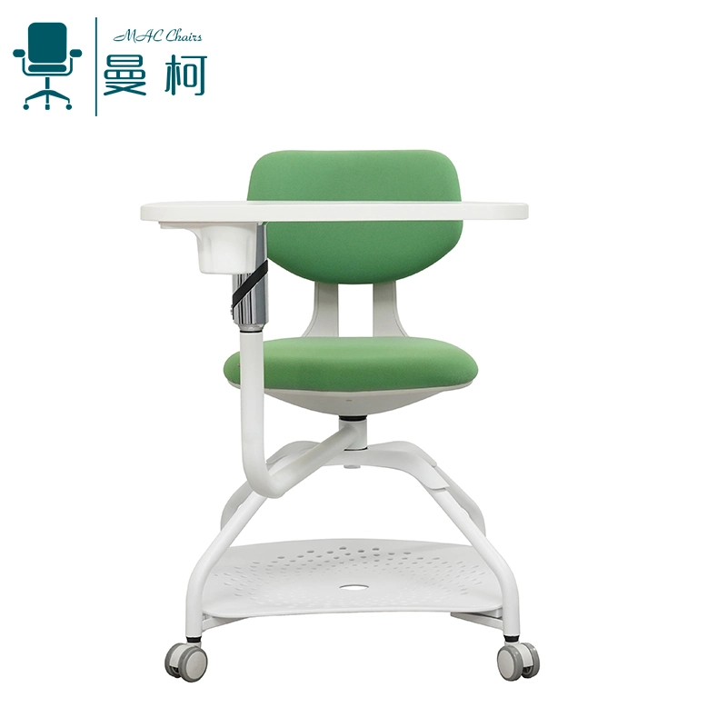 School Furniture Folding Plastic Fabric Student Lecture Training Chair with Writing Pad Tablet