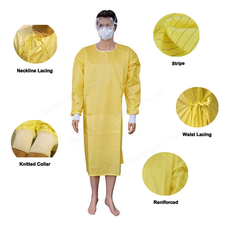 En 13795 SMS Reinforced Sterile Medical Clothes Operating Gowns Disposable Surgeon Reusable Surgical Gown