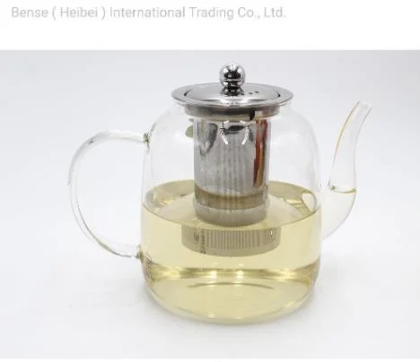 Hot Selling Handmade Borosilicate Glass Square Teapot Set with Stainless Steel Infuser