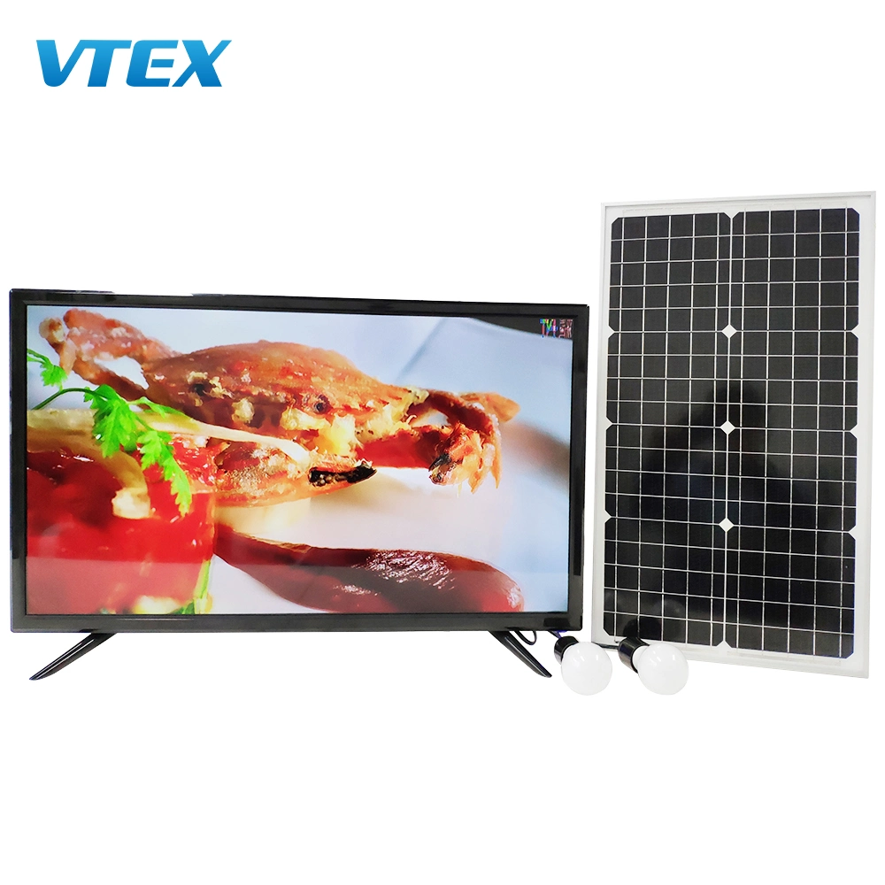 18.5 El 22 de 24 pulgadas de panel solar de 32 juegos de TV de la batería Sistema de Energía Solar TV LED de 12V CC