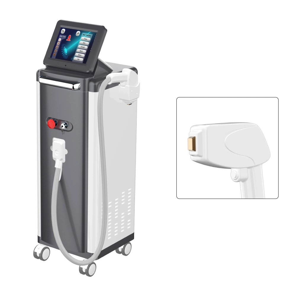 Blue and Black Case 3 Wavelength 755 808 1064nm All Skin Colors Painless Diode Laser Hair Removal