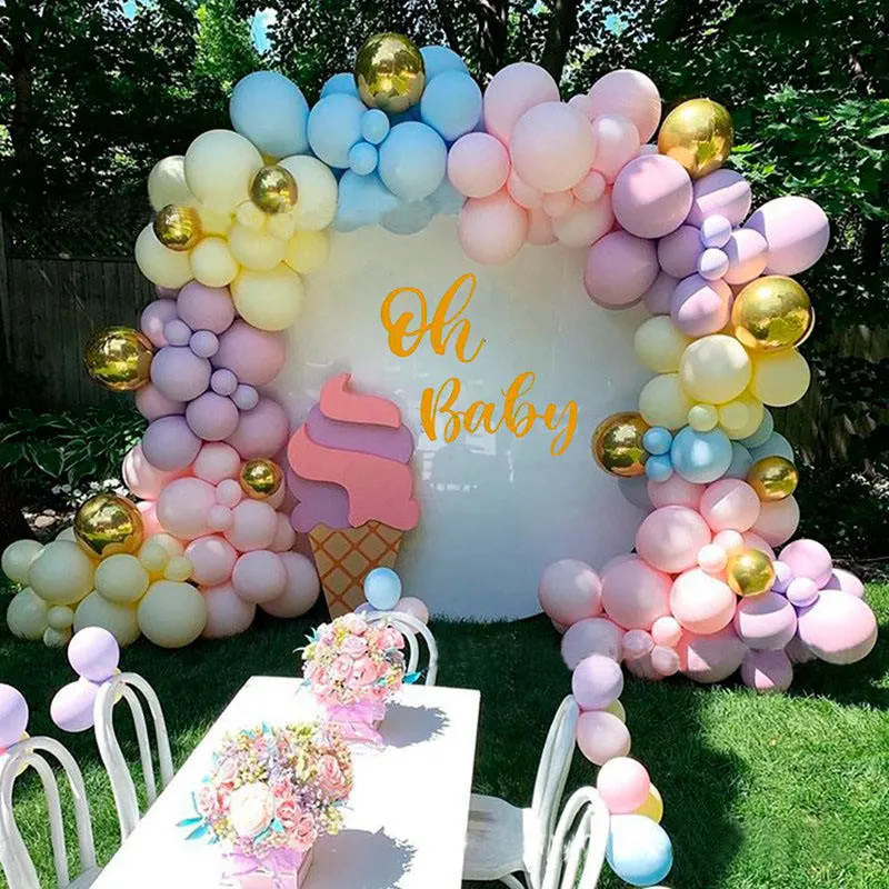 Factory Direct Supply Cute Balloon Set Balloon Garland Kit Macaron Color Balloon