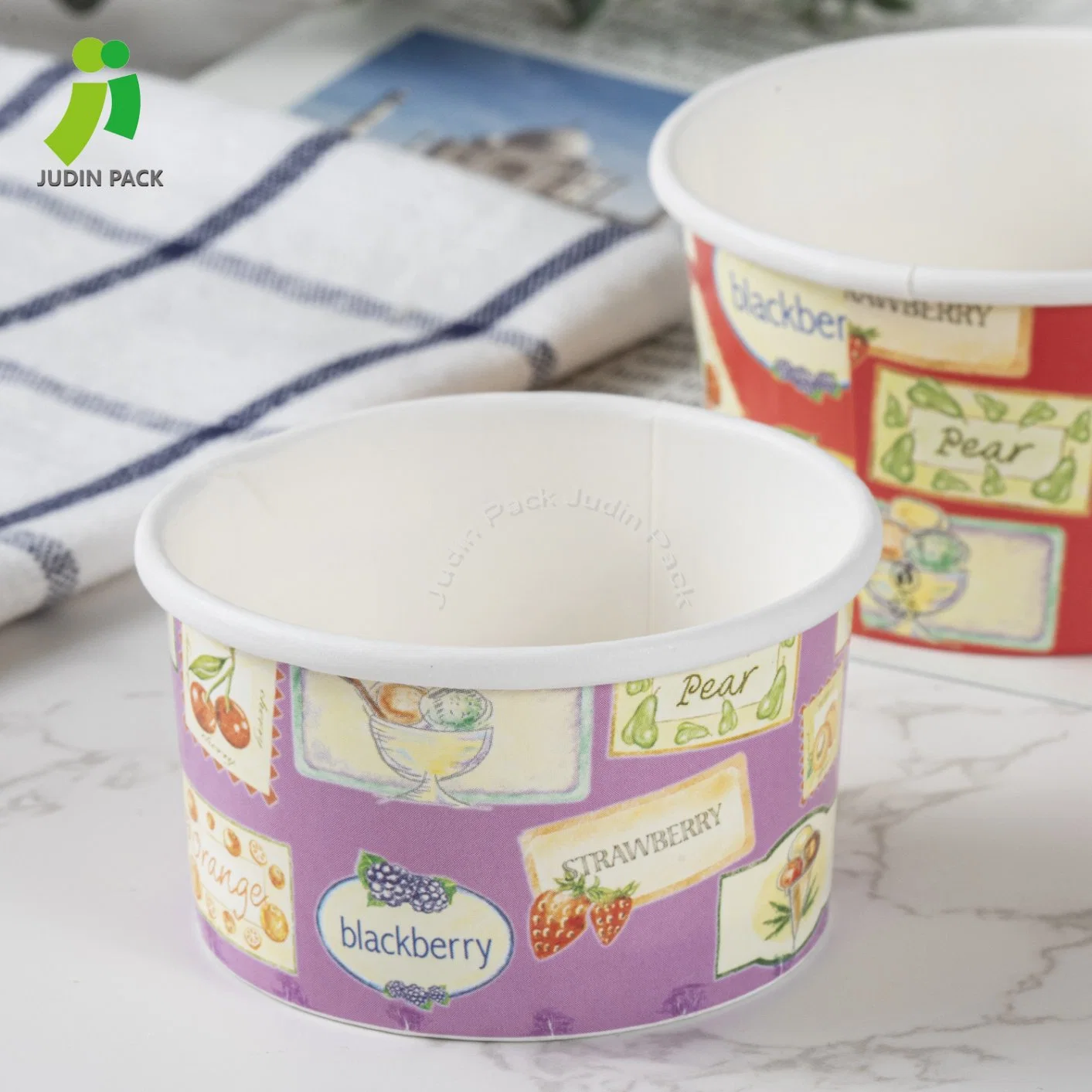 Disposable Paper Dessert Ice Cream Yogurt Bowls Party Supplies