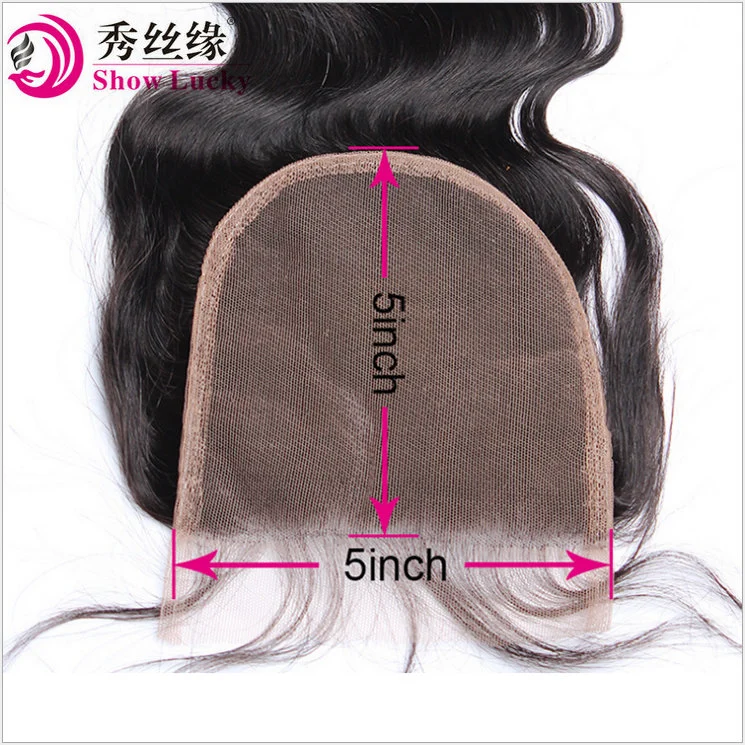 Xuchang Hair Supply Natural Black Women Hair Styles Chinese Body Wave Hair Swiss Lace Top Closure 5*5