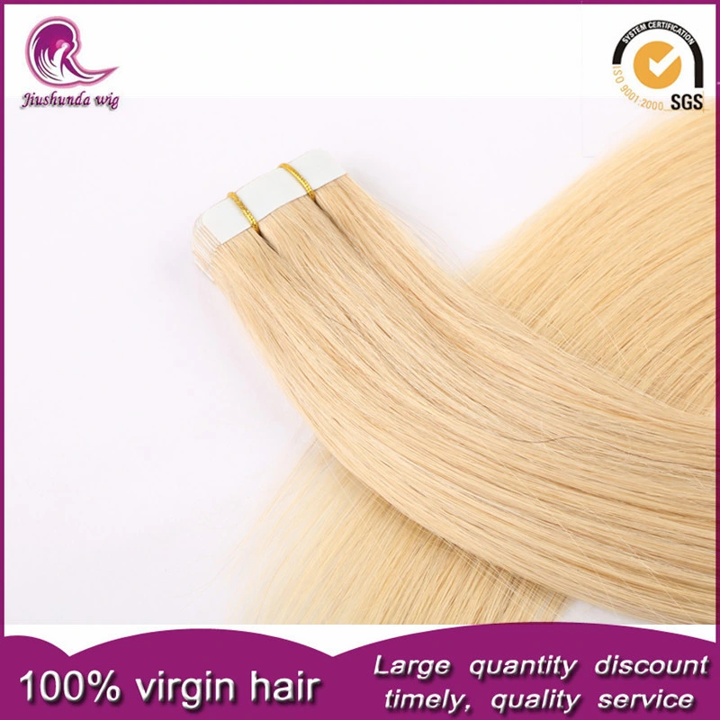 Blond Color PU Tape Virgin Hair Extension 100% Human Hair