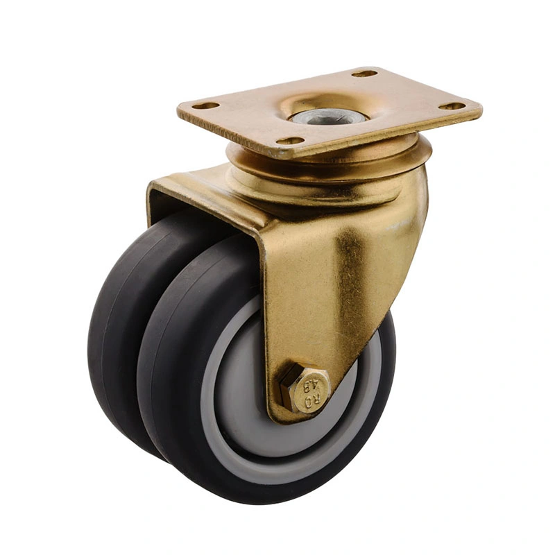 75mm Yellow Zinc Steel Caster for Aircraft Metal Trolley