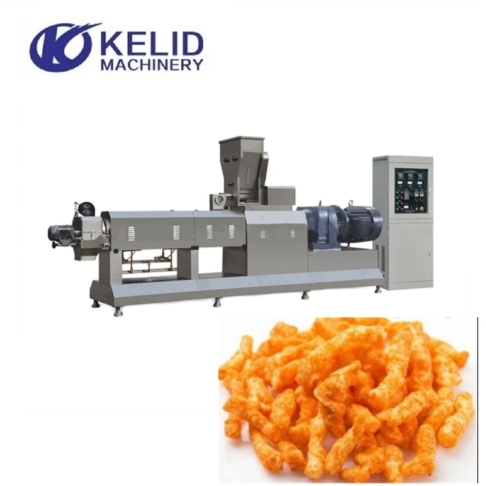 Industrial Commercial Twin Screw Puffed Snack Food Processing Line