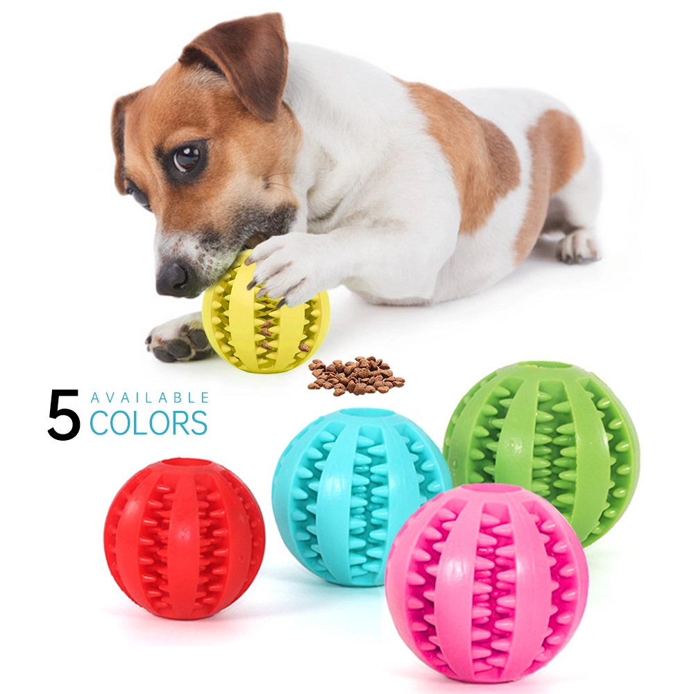 2021 New Dogs Balls Interactive Toys Pet Chew Teeth Cleaning Elasticity Rubber Ball