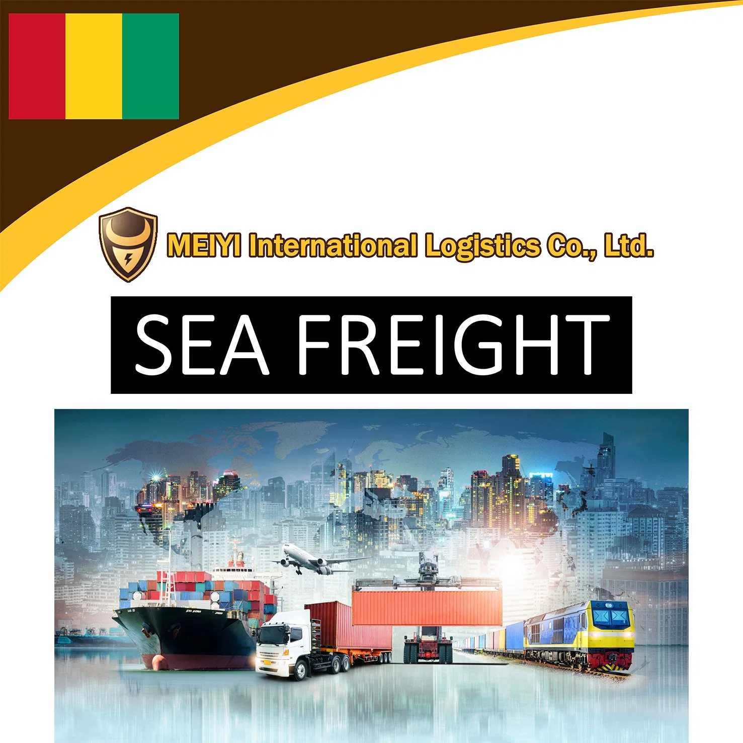 Shipping service from China to Guinea conakry by sea freight door-door shipment DDP DDU DHL international forwarder