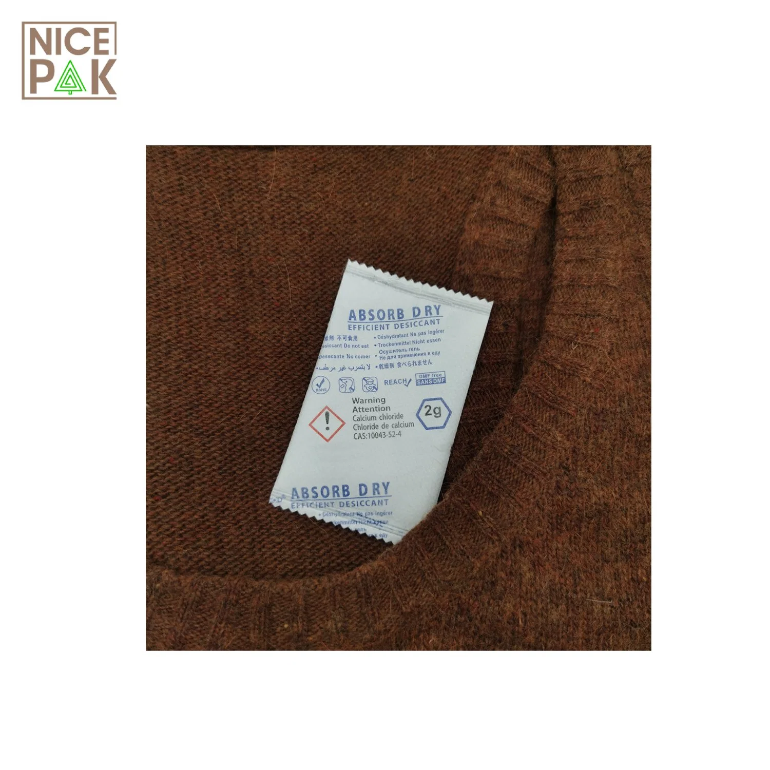 Tyvek/Non-Woven Double Package Super Dry Efficient Cacl2 Desiccant for Bangladesh Garment Industry (25g)