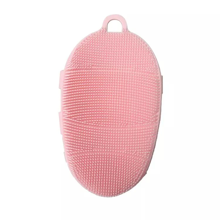 Silicone Shower Elliptic Shape Body Cleaning Brush for Bath