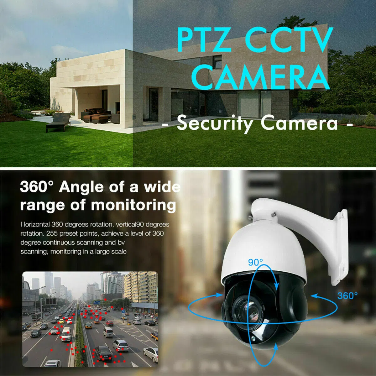 Secumate New Arrival HD 3MP/ 1080P Dual Light Full Colour IP Security Camera System Wireless Outdoor Waterproof Mini CCTV PTZ Camera