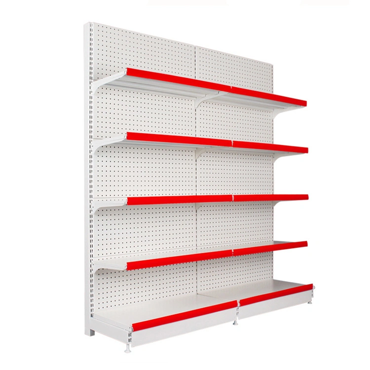 Single Sided Wall Supermarket Metal Shelf