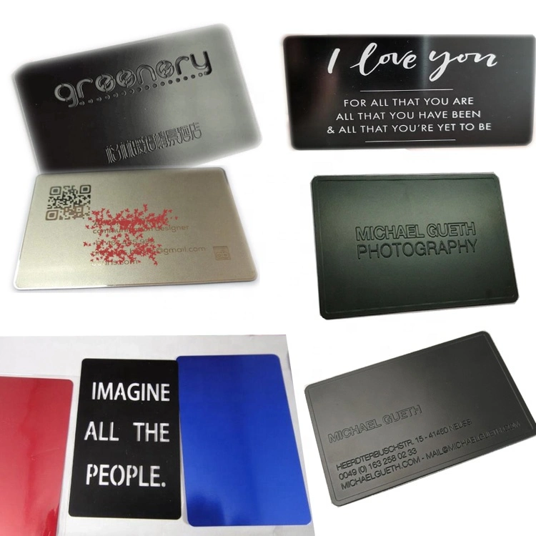 Customer High quality/High cost performance Anodized Aluminium Blank Color Engraving Card