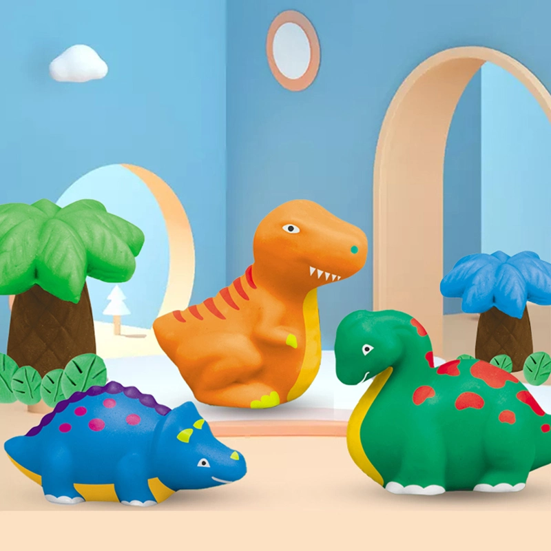 Matériau respectueux de l'environnement Ensemble de pâte à modeler colorée pour enfants pour le parc de dinosaures DIY avec outils en argile.