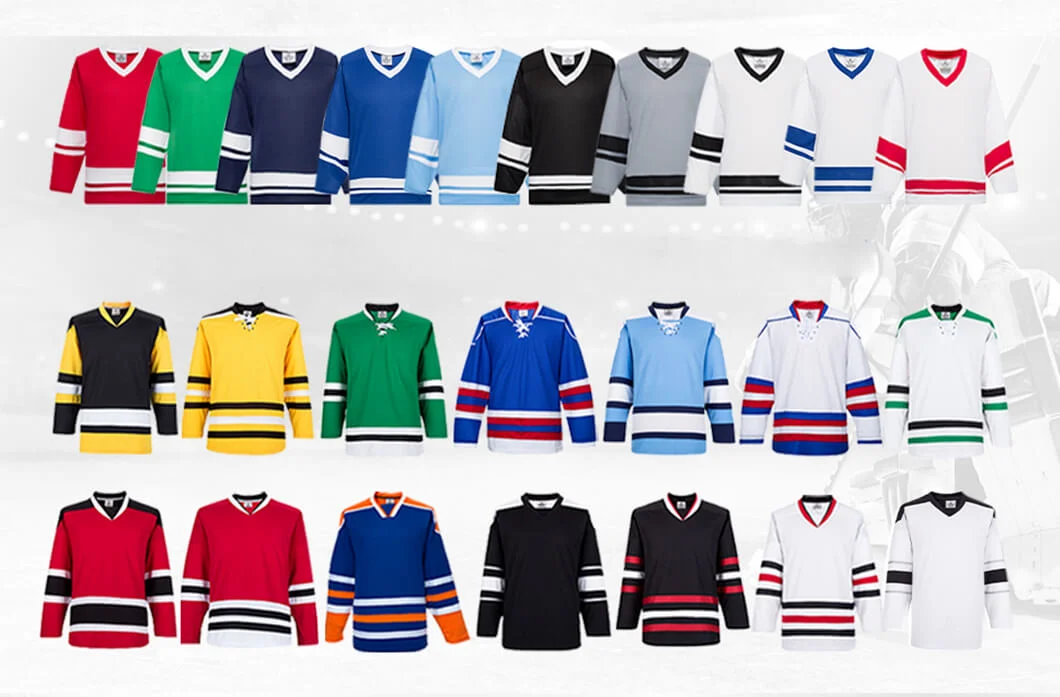 Vente en gros bon marché New Design pratique Jersey Sublimation Quick Dry brodée Vêtements de sport pour hommes vêtements de hockey