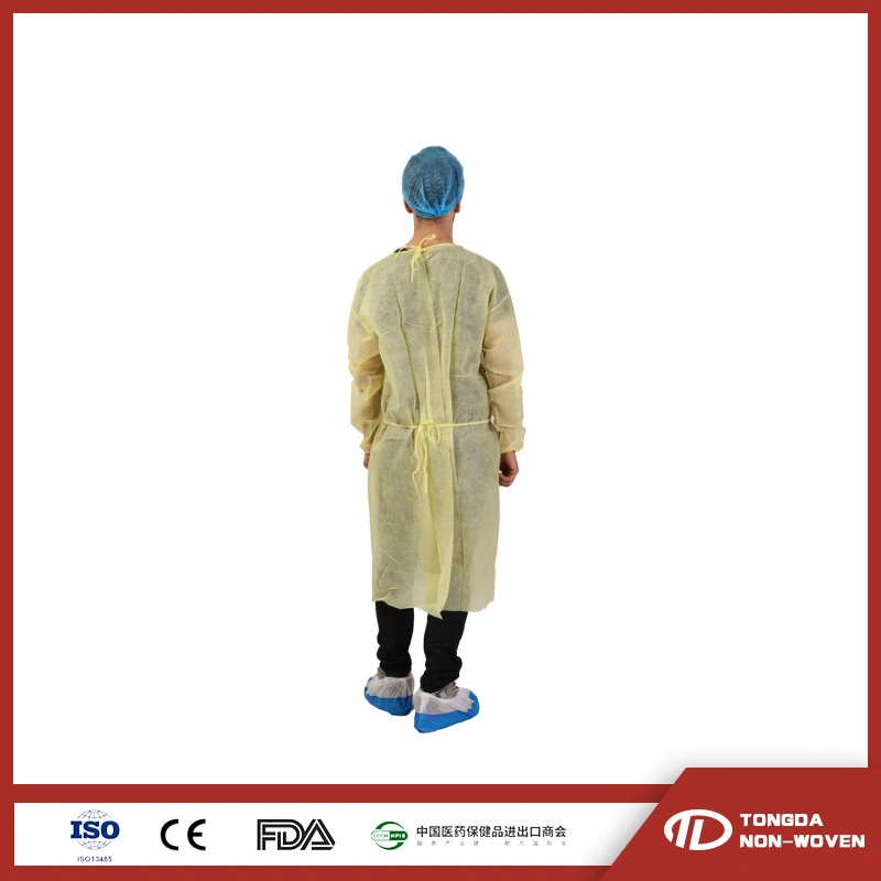 Wholesale/Supplier Disposable PP+PE Water Proof Non-Woven Isolation Gown