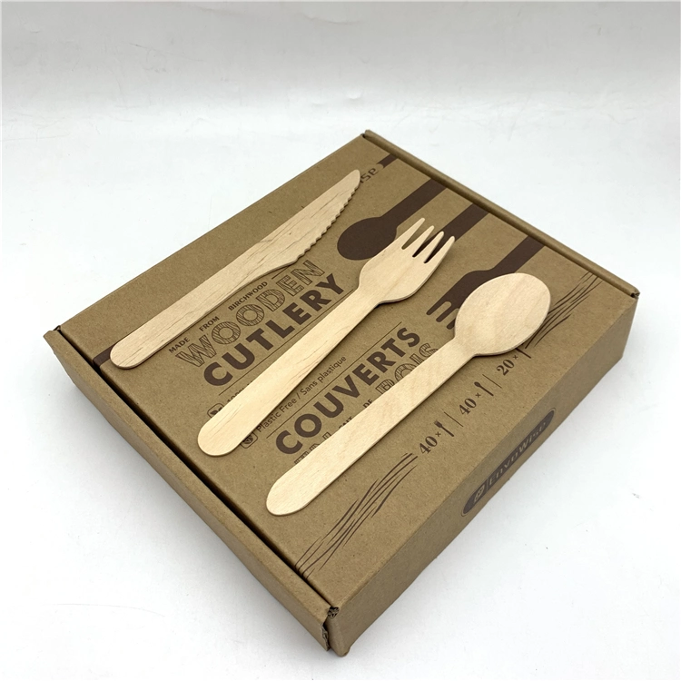 Biodegradable Bulk Birch Wood Wooden Cutlery Set