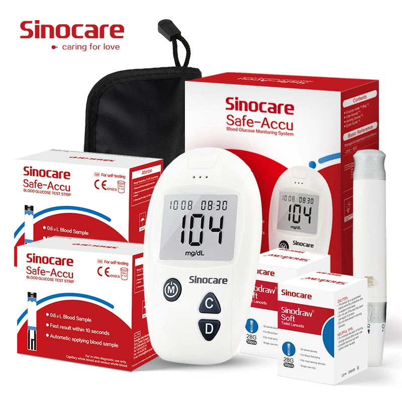 Sinocare Hot Sale Poetable Handheld Monitoring Device Blood Price Yasee Meter Glucose Monitor