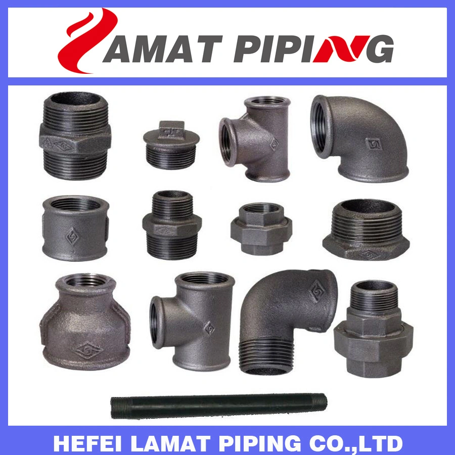 Black Iron Floor Flange Malleable Iron Pipe Fitting for Decoration