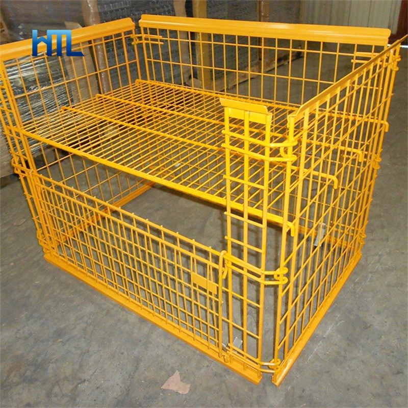 Hochwertige Falten Langlebige Lagerung Drahtgitter Metall Pallet Cage