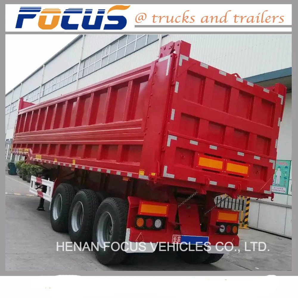 Tri Axle Tipper Dump Box Heavy Truck with Hyva Lifting for Sand Transport