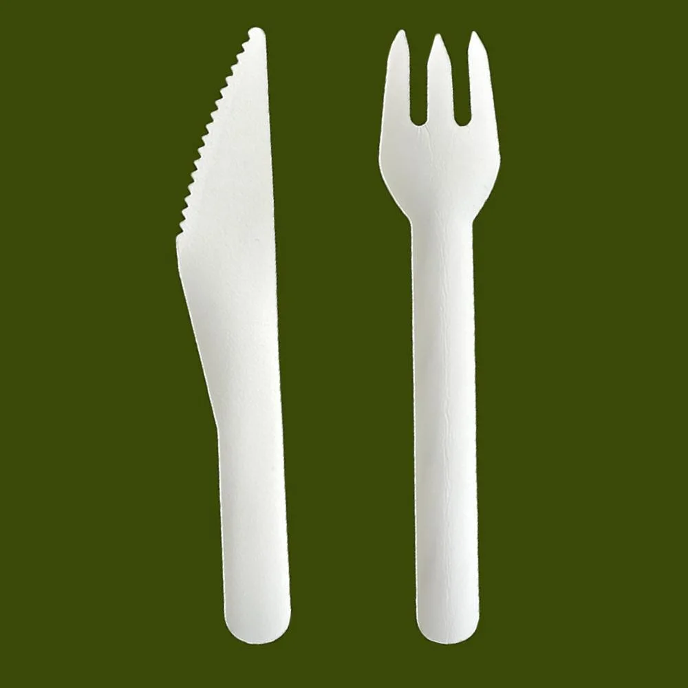 Food Grade Fiber Paper Cutlery Kit Renewable Sustainable Resource