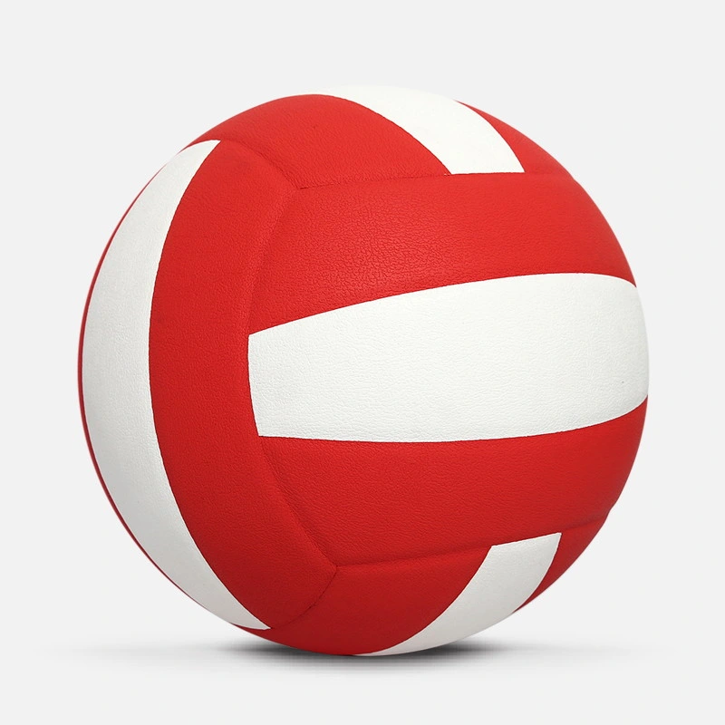 High End Size 4 5 Red and White Volleyball Ball