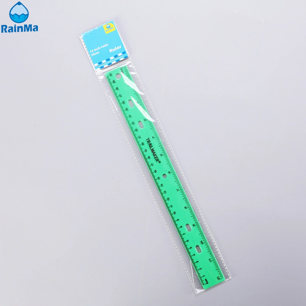 Manufacturer Supplies 30cm Color Plastic Ruler for Student Stationery