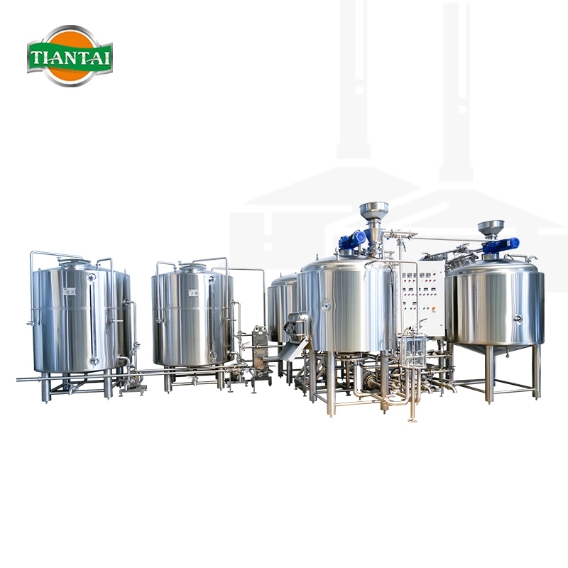 800L 8HL 7bbl de fuego directo de acero inoxidable cuerpo dos buque Semiauto tres equipos micro cervecería