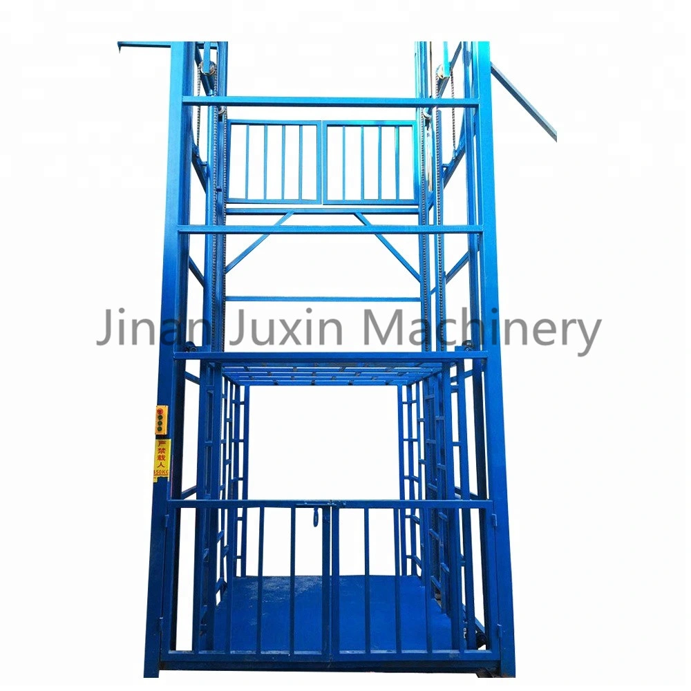 Warehouse Fixed Guide Rail Cargo Lift Hydraulic Freight Elevators