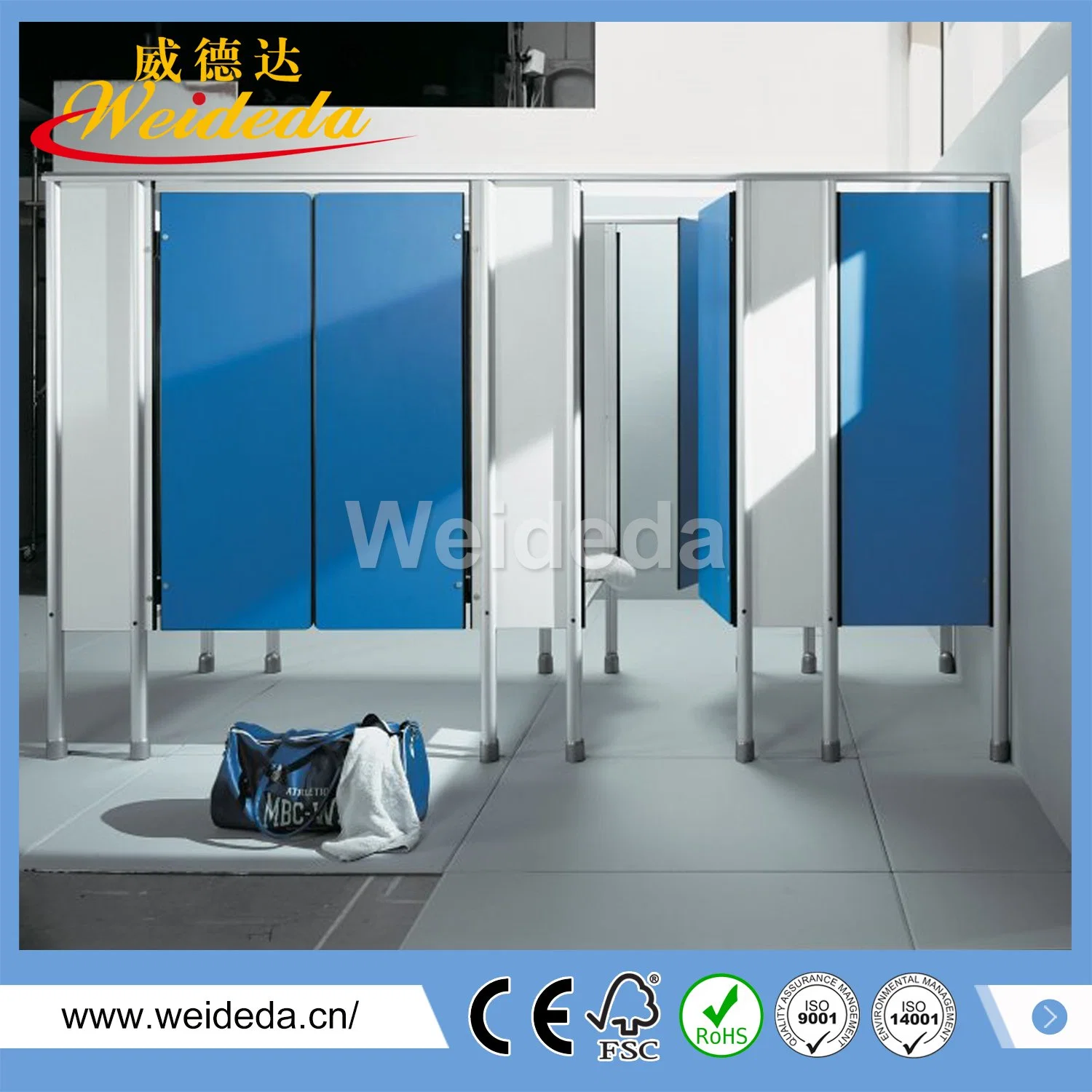 Impresión digital de arte profesional wc Cubcle decorativos en China / Junta de HPL