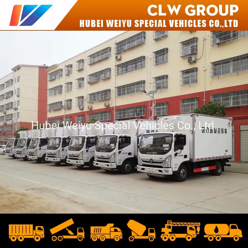 5tons China 4X2 Foton Medical Refuse Van Truck