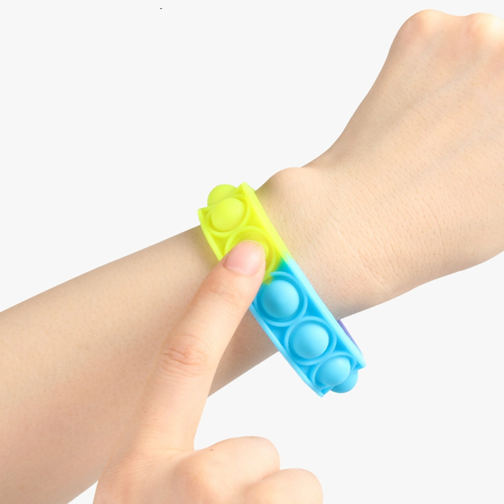 Usine de silicone de gros Pousser bandes pop regarder les jouets pour les enfants adultes sensorielle Bracelet Bracelet Fidget bulle