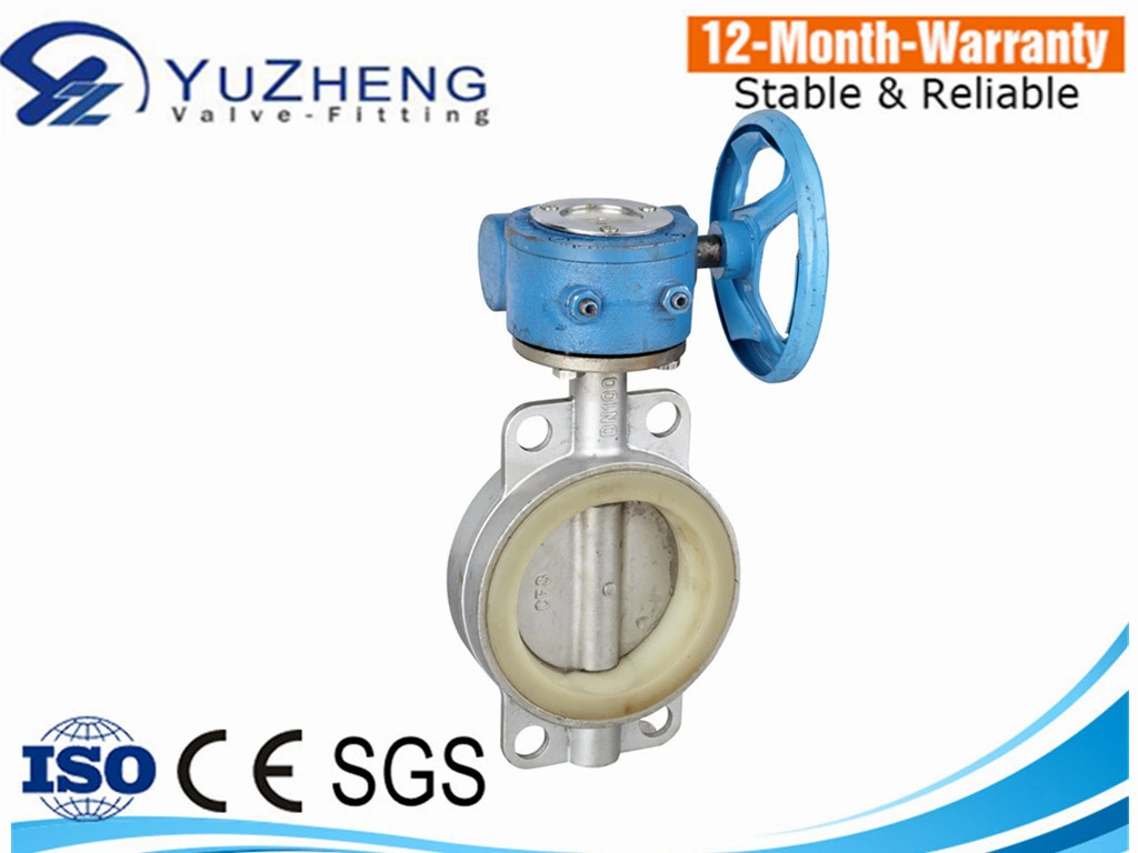 All Sizes Wafer Flange Pneumatic Butterfly Valves Pneumatic Actuator