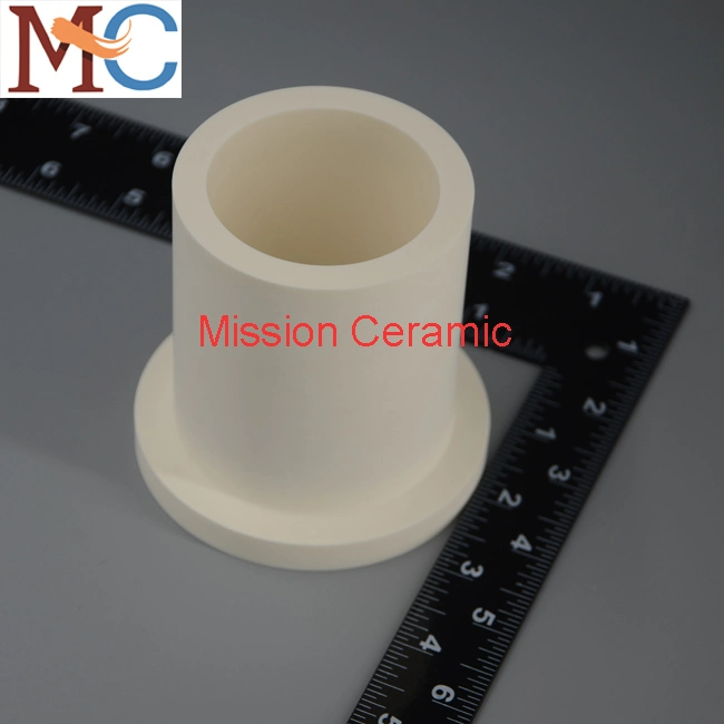 95% 99% Large Size Alumina Al2O3 Ceramic Flanged Tubes