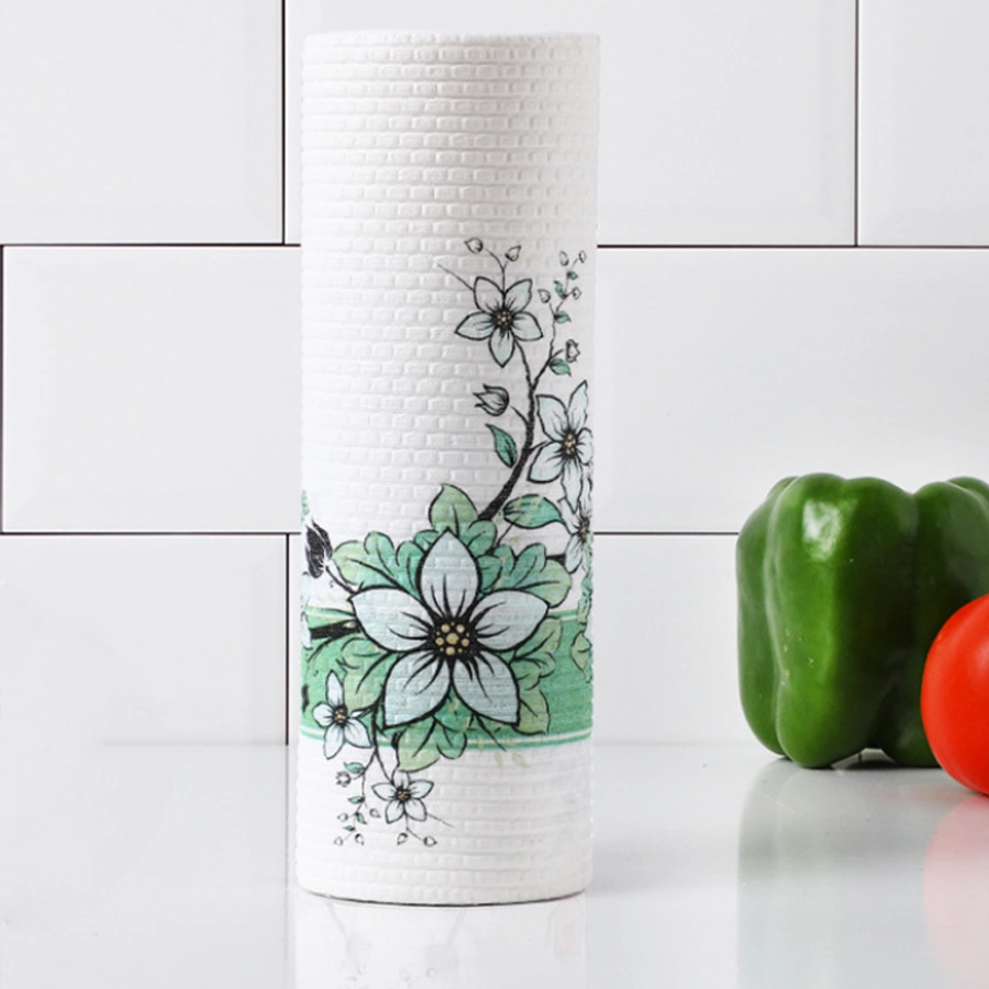High Water Absorption Reusable Kitchen Cleaning Wipe Cloth Roll