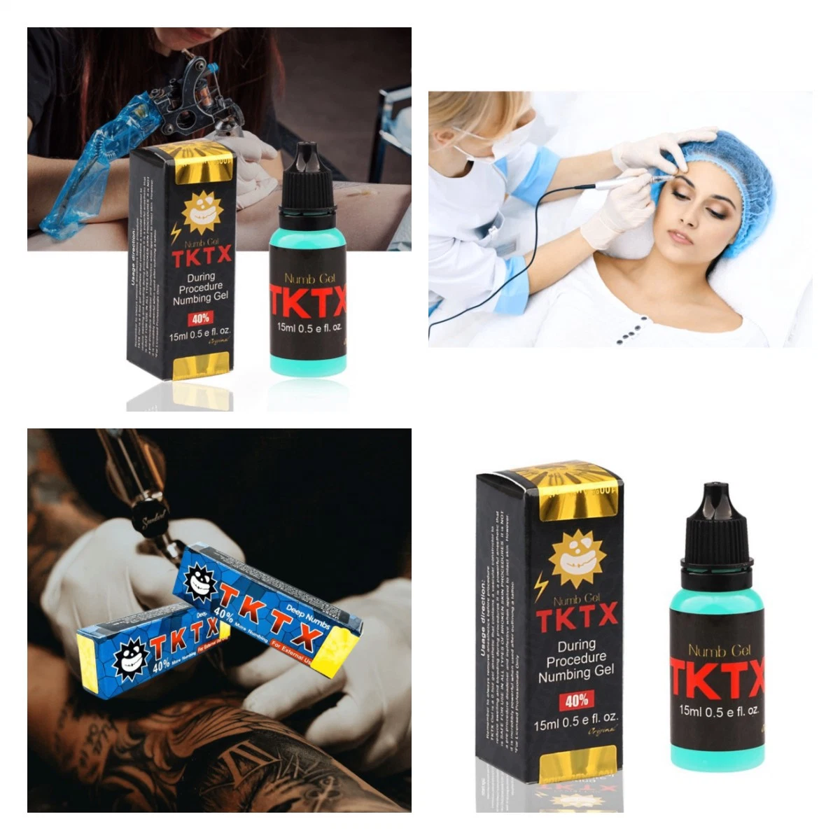 Usine OEM Blue Tktx Super Numb Gel 30ml Tattoo Tktx Gel de gel de numération anesthésique tatouage