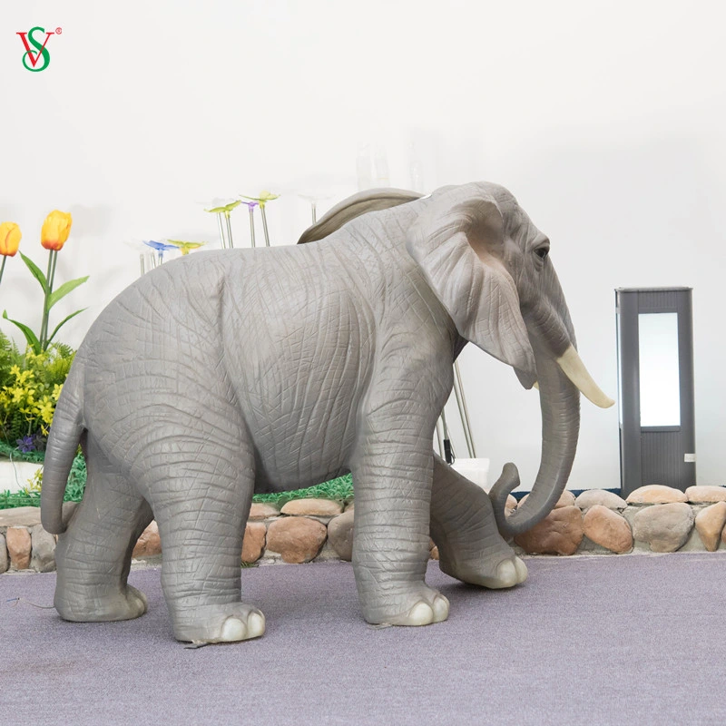 Theme Park Fiberglass Elephant Wild Animal Statues