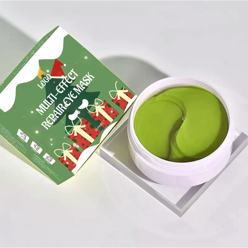 Fábrica de cuidado de la piel propia Marca Collagen Crystal Eye Mask sueño Caja de regalo de Navidad Máscara de ojos de Gel Moisturizing Nourishing