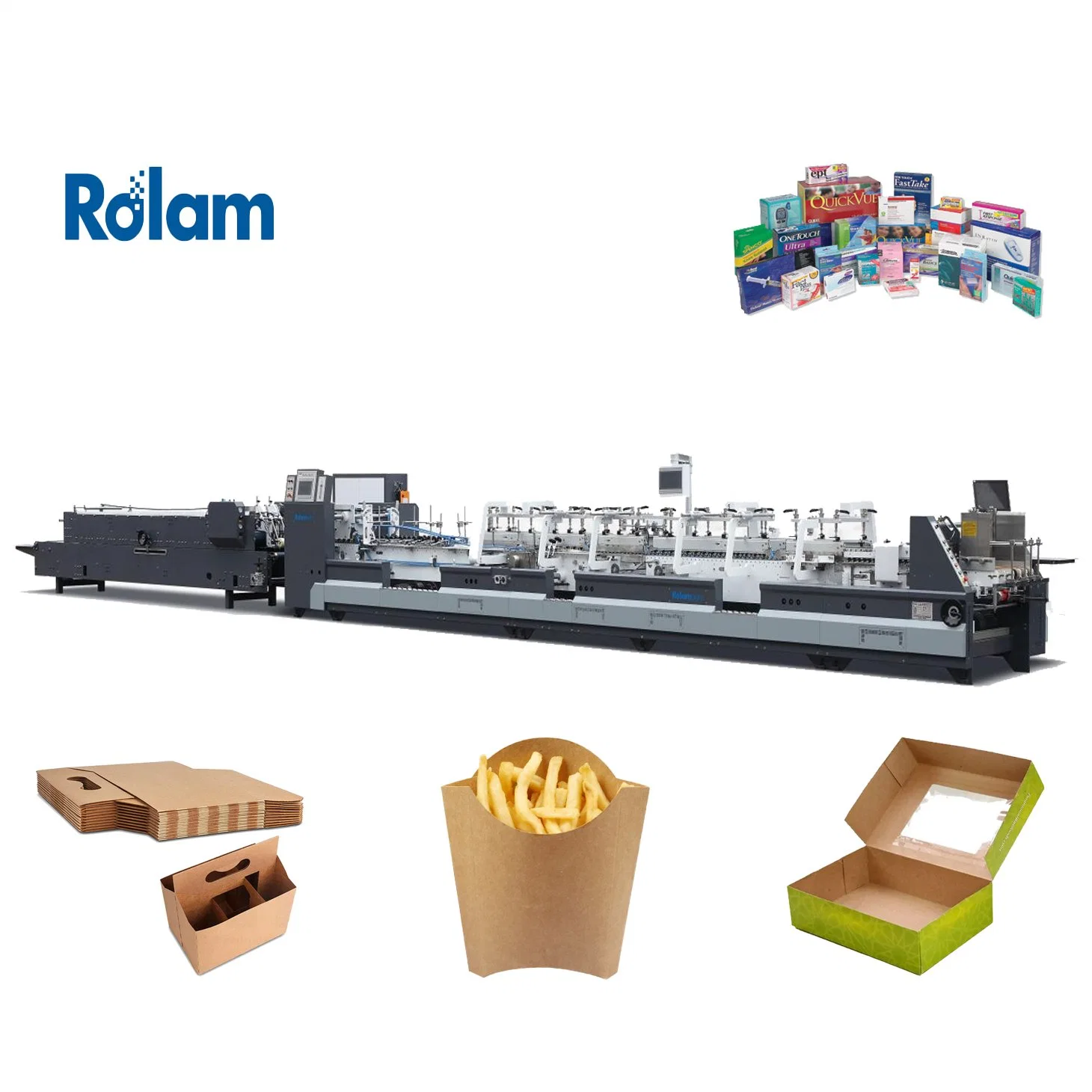 Newest Type Running High Speed Four Six Corner Box Folder Gluer (GK-GS) Series