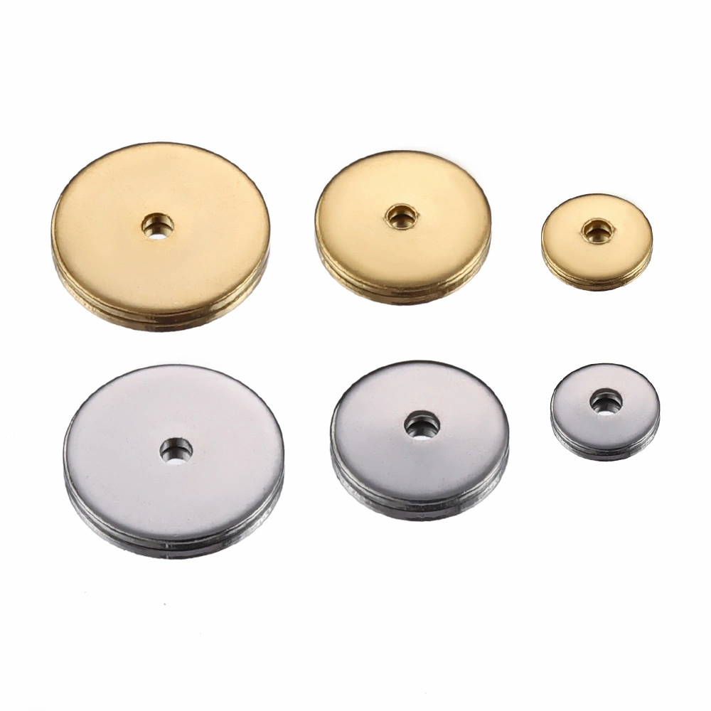 High Quality Stainless Steel Round Flat Partition Beads Jewelry Accessories