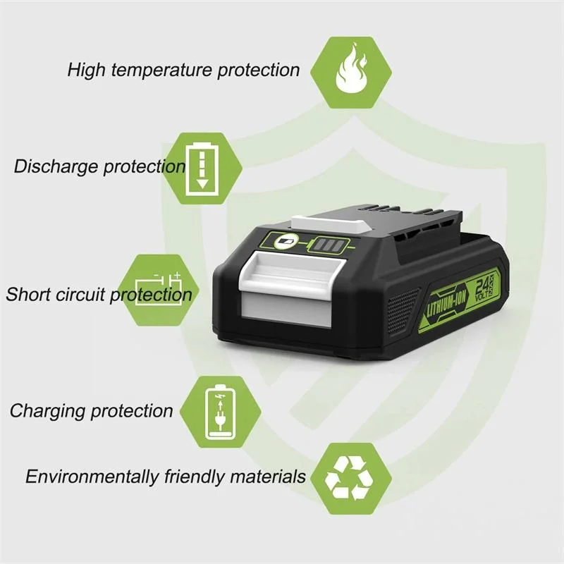 24V 2Ah Akku-Akku für Akku-Bohrmaschine, Lithium-Ionen-Akku, Austausch Akku für Power Tool