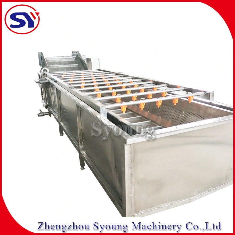 Vegetable Bubble Spray Industrial Washer Conveyor for Beet Root