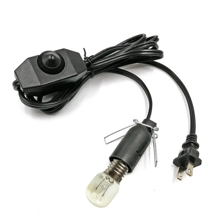 Molded Plug Switch Us Polarized 2 Prong Black Wire Lamp Cord Set