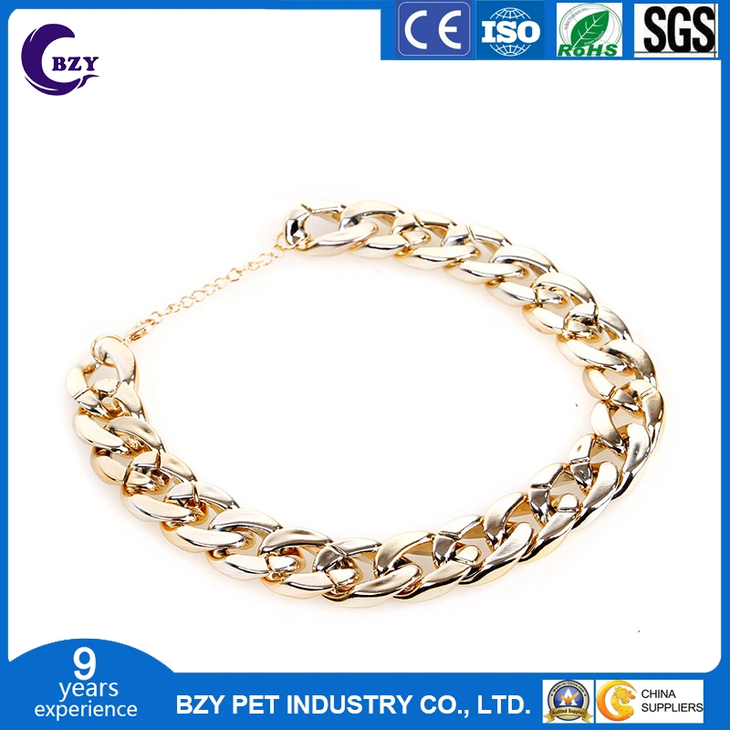 Gold Chain Small and Medium-Sized Dog Collar Pet Necklace Jewelry Accessories